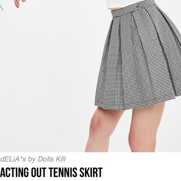 Delias Mini Gingham Plaid Pleated Skirt - Picture 4 of 4